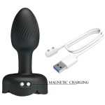 PRETTY LOVE - PLUG ANAL OLMAN AVEC LUMIÃRE LED NOIR 8,8 CM